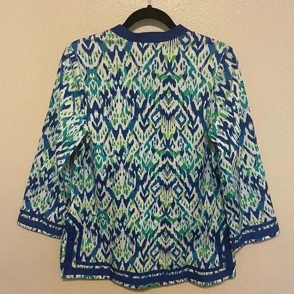 Soft Surroundings Kirti Ikat Tunic Size Small NWOT Cotton Blend Colorful - Picture 4 of 7